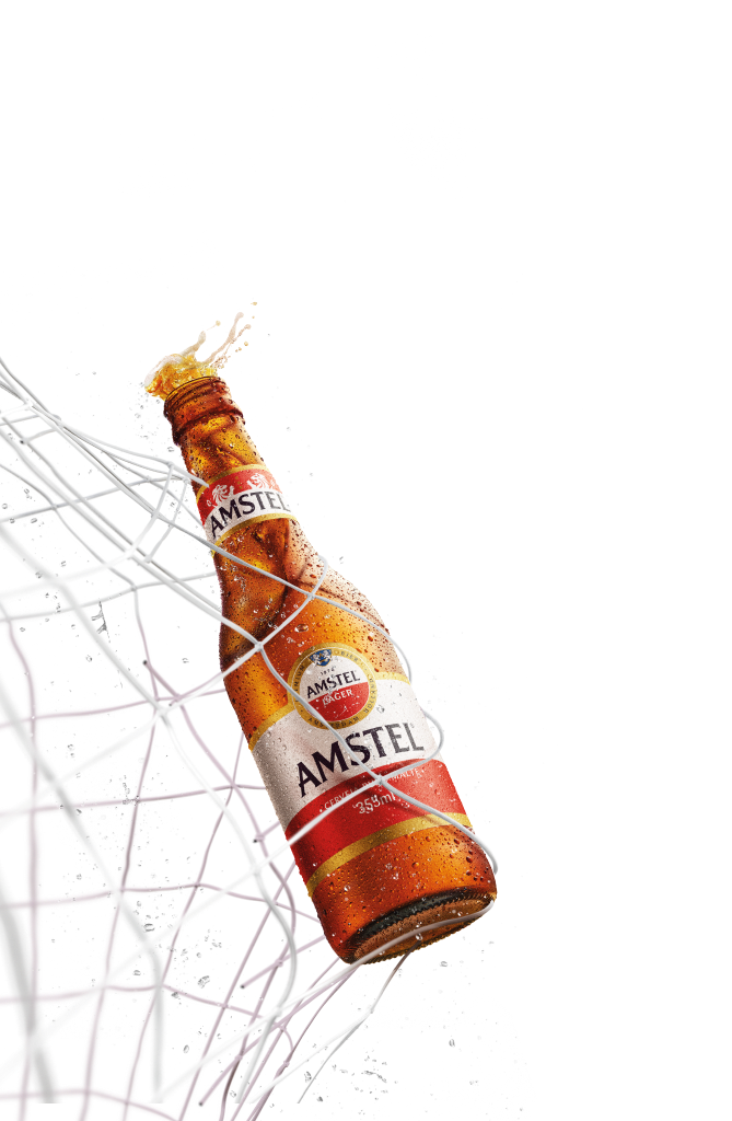 Garrafa 600ml de Amstel no Gol